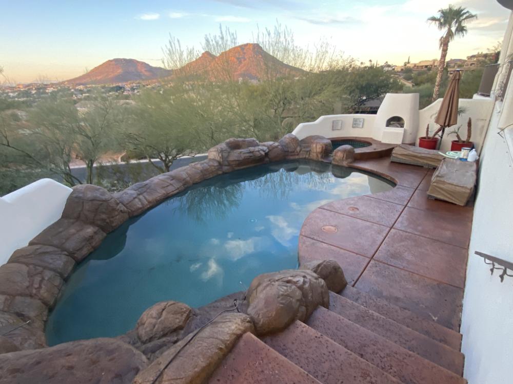 completed backyard remodel in phoenix, az